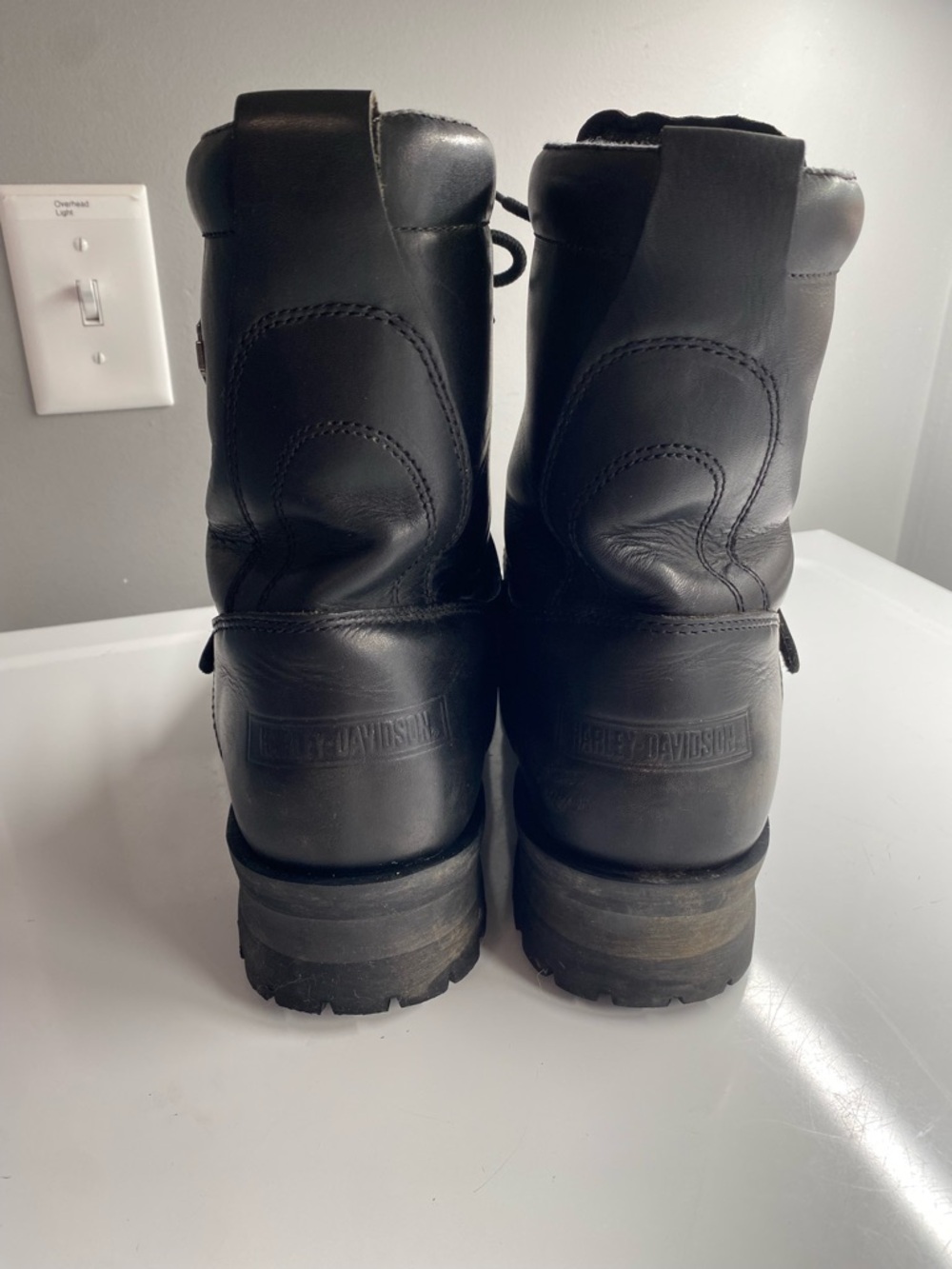 Men’s Harley-Davidson Black Leather Lace-Up Steel-toe Motorcycle Boots 11.5 - Picture 3 of 10
